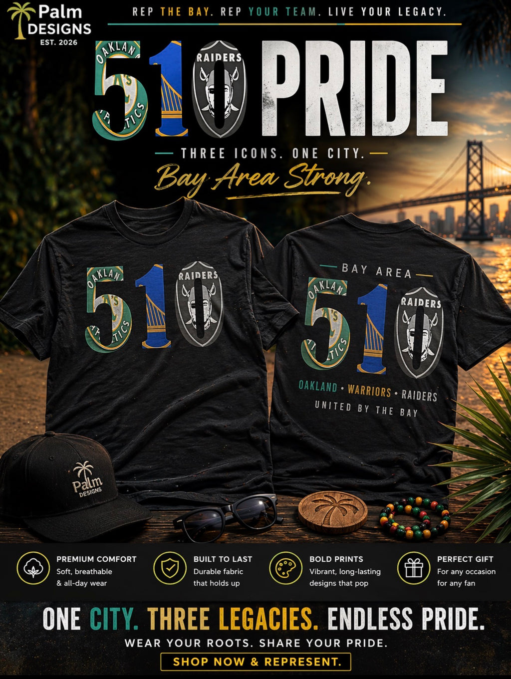 510 Pride Tee – Bay Area Legacy Collection | Palm Designs